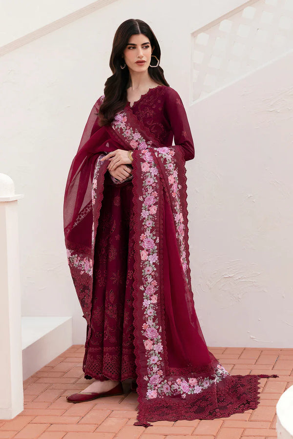 Baroque - BEL-25-D05 3 Piece Embroidered Jacquard Lawn